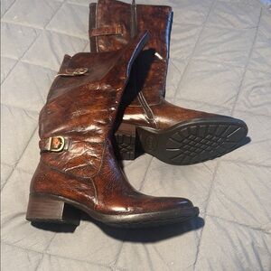 Born Dark Brown Heeled Boots